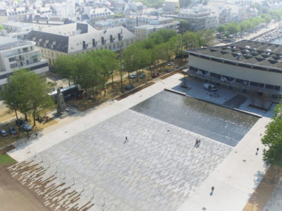 fontaine miroir water feature sky diluvial Lorient France