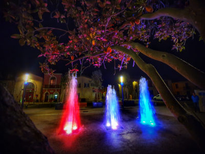 Fontaine place de la Ramade à Saint-Brès