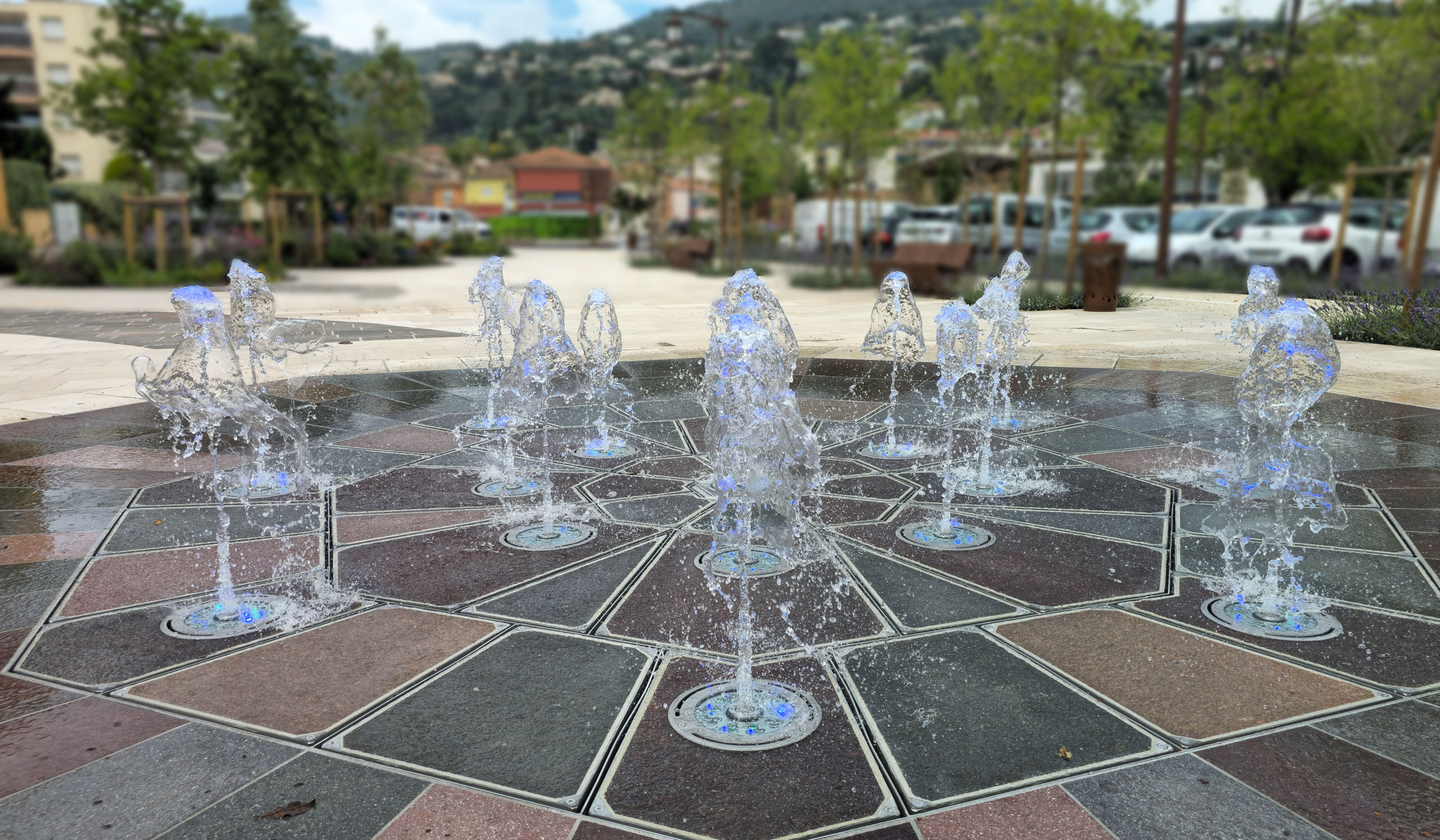 Fontaine des jets de l’esplanade de la Siagne MANDELIEU LA NAPOULE (06)