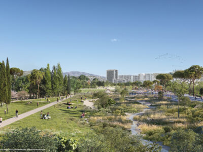 Perspective du futur Parc du ruisseau des Aygalades et de ses paysages méditerranéens
